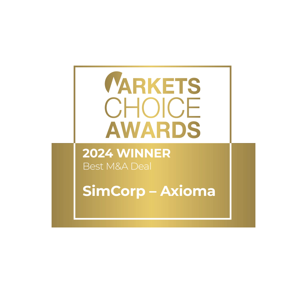 Awards - ARKETS CHOICE AWARDS SimCorp - Axioma Best M&A Deal